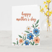 Watercolor Floral Note Card カード (黄色い花)