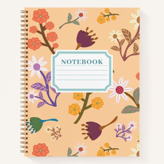 Watercolor Floral Notebook ノートブック (正面)