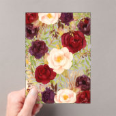 Watercolor Floral Pattern アクリル招待状 (インサイチュ (ポータブル))