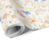 Watercolor floral pattern. Hand painted flowers. ラッピングペーパー (ロールコーナー)