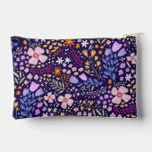 Watercolor Floral Pattern Pretty Personalized アクセサリーポーチ (裏面)