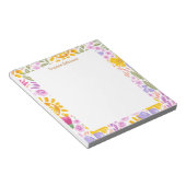 Watercolor Floral Pattern Pretty Personalized ノートパッド (アングル)