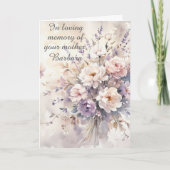 Watercolor Floral Personalized Mother Sympathy  カード (正面)