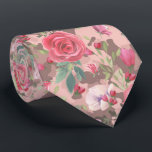 Watercolor Floral Rose Gold Camouflage Pink ネクタイ<br><div class="desc">This design may be personalized by choosing the Edit Design option. You may also transfer onto other items. Contact me at colorflowcreations@gmail.com or use the chat option at the top of the page if you wish to have this design on another product or need assistance. See more of my designs...</div>