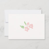 Watercolor Floral Script Wedding  RSVP Card (裏面)