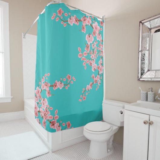 Watercolor Floral Shower Curtain シャワーカーテン (インサイチュ)