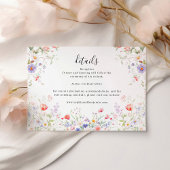 Watercolor Floral Spring Garden Pastel Wedding エンクロージャーカード