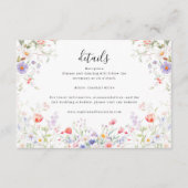 Watercolor Floral Spring Garden Pastel Wedding エンクロージャーカード (正面)