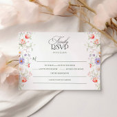 Watercolor Floral Spring Garden Pastel Wedding 出欠カード