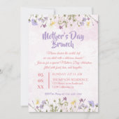 Watercolor Floral Spring  Mother’s Day Brunch 招待状 (正面)