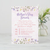 Watercolor Floral Spring  Mother’s Day Brunch 招待状 (スタンド正面)