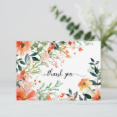 Watercolor Floral Sympathy Thank You サンキューカード (スタンド正面)