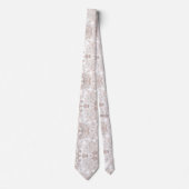 Watercolor Floral Taupe Fuzz ネクタイ (正面)