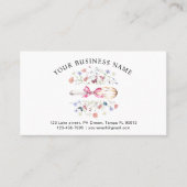 Watercolor Floral Utensils Whisk Bakery  ロイヤリティカード (正面)