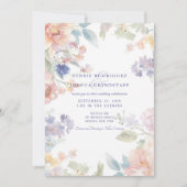Watercolor Floral Wedding Invitation  招待状 (正面)