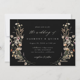 Watercolor Floral Wedding Invitation 招待状