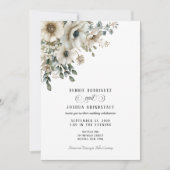 Watercolor Floral Wedding Invitation  招待状 (正面)