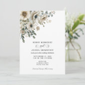 Watercolor Floral Wedding Invitation  招待状 (スタンド正面)