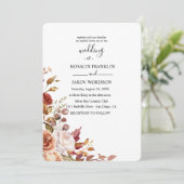 watercolor floral wedding Invitation 招待状 (スタンド正面)