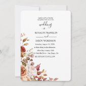 watercolor floral wedding Invitation 招待状 (正面)