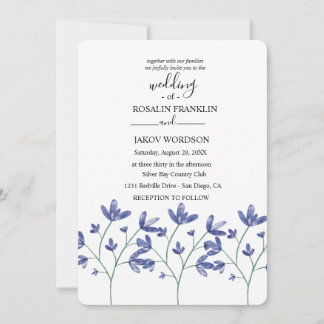 watercolor floral wedding Invitation 招待状