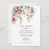 Watercolor Floral Wedding Invitation  招待状 (正面)