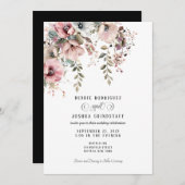 Watercolor Floral Wedding Invitation  招待状 (正面/裏面)