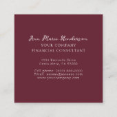 Watercolor Floral Wildflowers  スクエア名刺 (裏面)