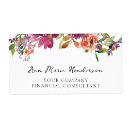 Watercolor Floral Wildflowers  ラベル