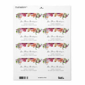 Watercolor Floral Wildflowers  ラベル (フルシート)