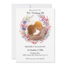 Watercolor Floral Wreath Frame 