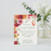 Watercolor Florals Sage Green Garden Wedding エンクロージャーカード (スタンド正面)