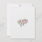 Watercolor Florals Wedding 出欠カード (裏面)