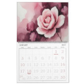 Watercolor Flower Abstract Calendar カレンダー (1月 2027)
