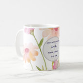 watercolor flower editable コーヒーマグカップ (正面左)