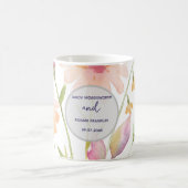 watercolor flower editable コーヒーマグカップ (中央)