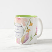 watercolor flower editable ツートーンマグカップ (正面右)