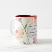 watercolor flower editable ツートーンマグカップ (正面左)