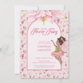 Watercolor Flower Fairy Baby Shower 招待状 (正面)