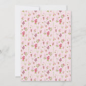 Watercolor Flower Fairy Baby Shower 招待状 (裏面)