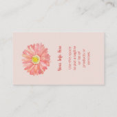 Watercolor Flower Pink 名刺 (裏面)