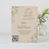 Watercolor Flower Pot Bridal Shower Garden Party 招待状 (スタンド正面)