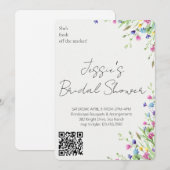 Watercolor Flower Pot Bridal Shower Garden Party 招待状 (正面/裏面)