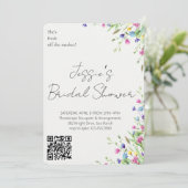 Watercolor Flower Pot Bridal Shower Garden Party 招待状 (スタンド正面)