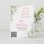 Watercolor Flower Pot Bridal Shower Garden Party 招待状 (スタンド正面)