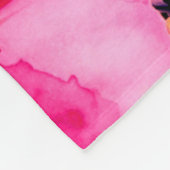Watercolor flower seamless pattern background,beau フリースブランケット (角)