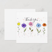 Watercolor Flowers サンキューカード (正面/裏面)