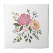 Watercolor flowers  タイル (正面)