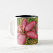 Watercolor Flowers ツートーンマグカップ (正面左)