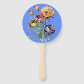 watercolor flowers ハンドファン (裏面)